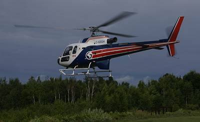 Baseline radiation survey using a helicopter