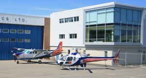 Grand Caravan and helicopter